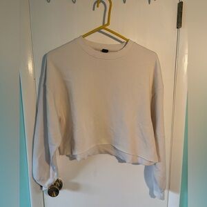 Women's Cream Cropped Sweatshirt